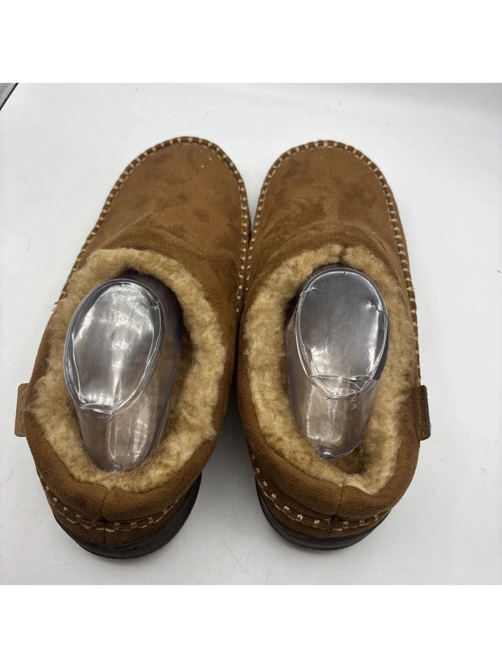 Zigzagger Men Slipper Size 10.5 Slip on Indoor Outdoor Foam Microsuede Fur Brown